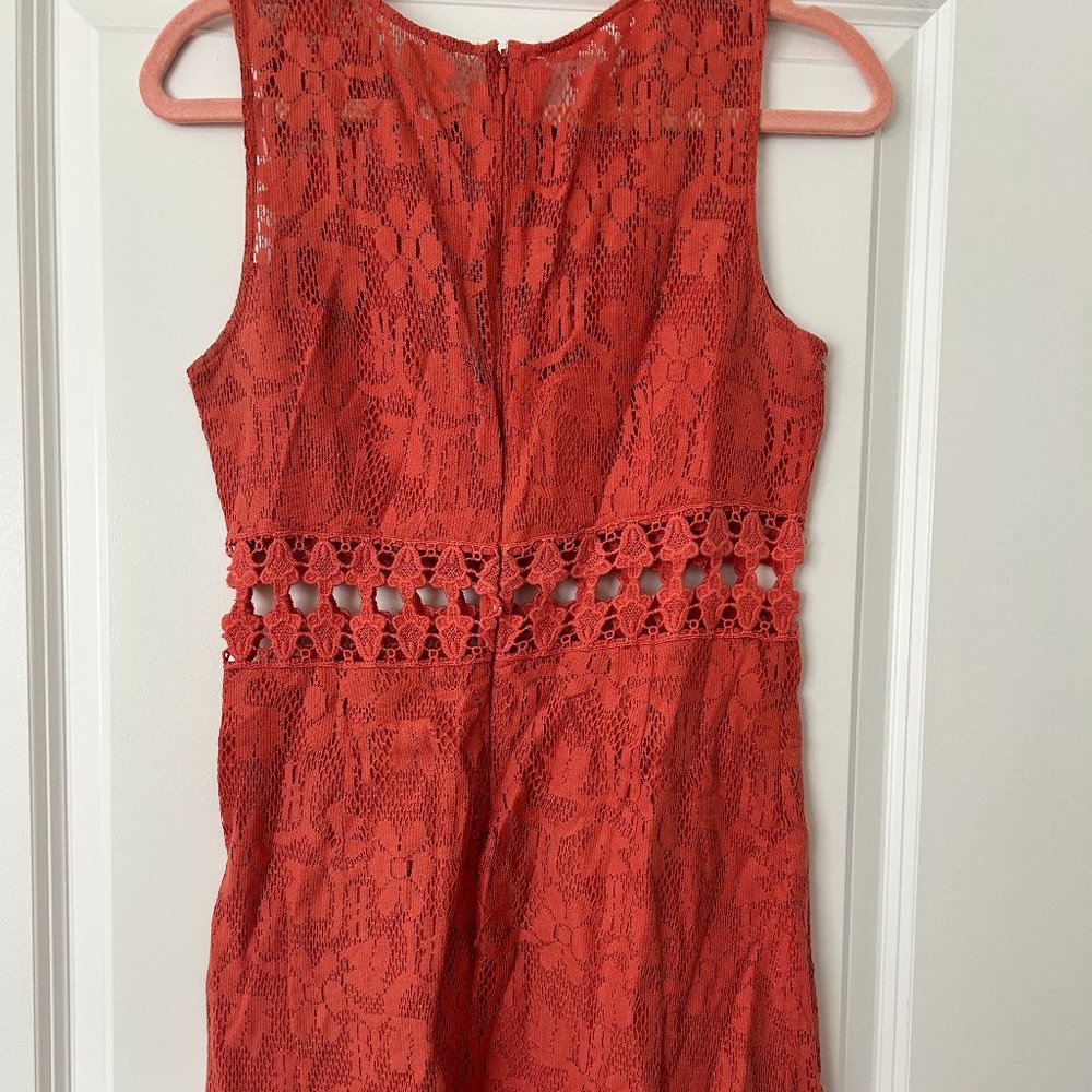 Free People Women's Coral Lace Dress Size 6